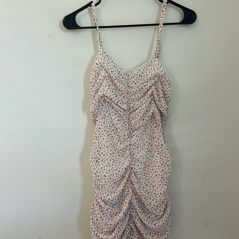 Blush Floral Spaghetti Strap Mini Dress